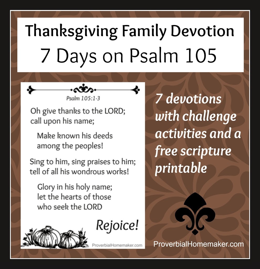 Thanksgiving Family Devotion