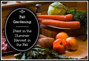 Fall Gardening Plant in the summer harvest in the fall Proverbial Homemaker