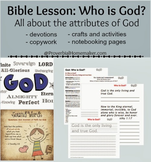 Teaching kids about the attributes of their Creator