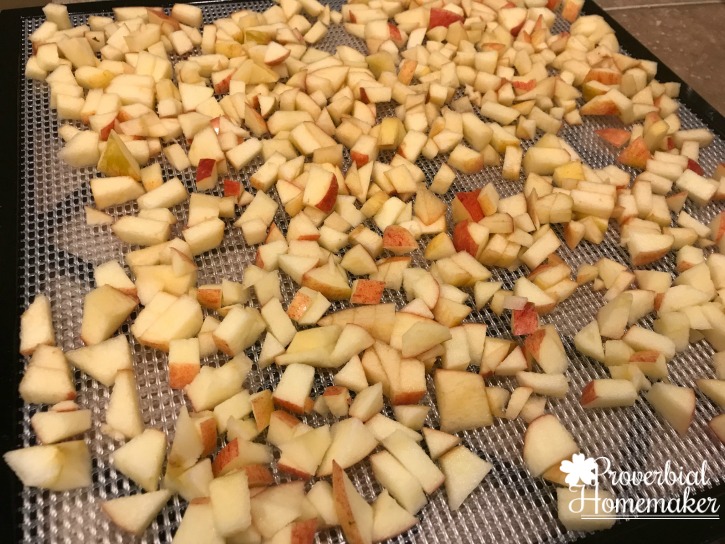 Dehydrating diced apples - Have a bunch of apples? Find 7 ways to use up apples with tips and recipes, including my favorite apple pie filling recipe that can be used as ice cream topping or syrup, too!