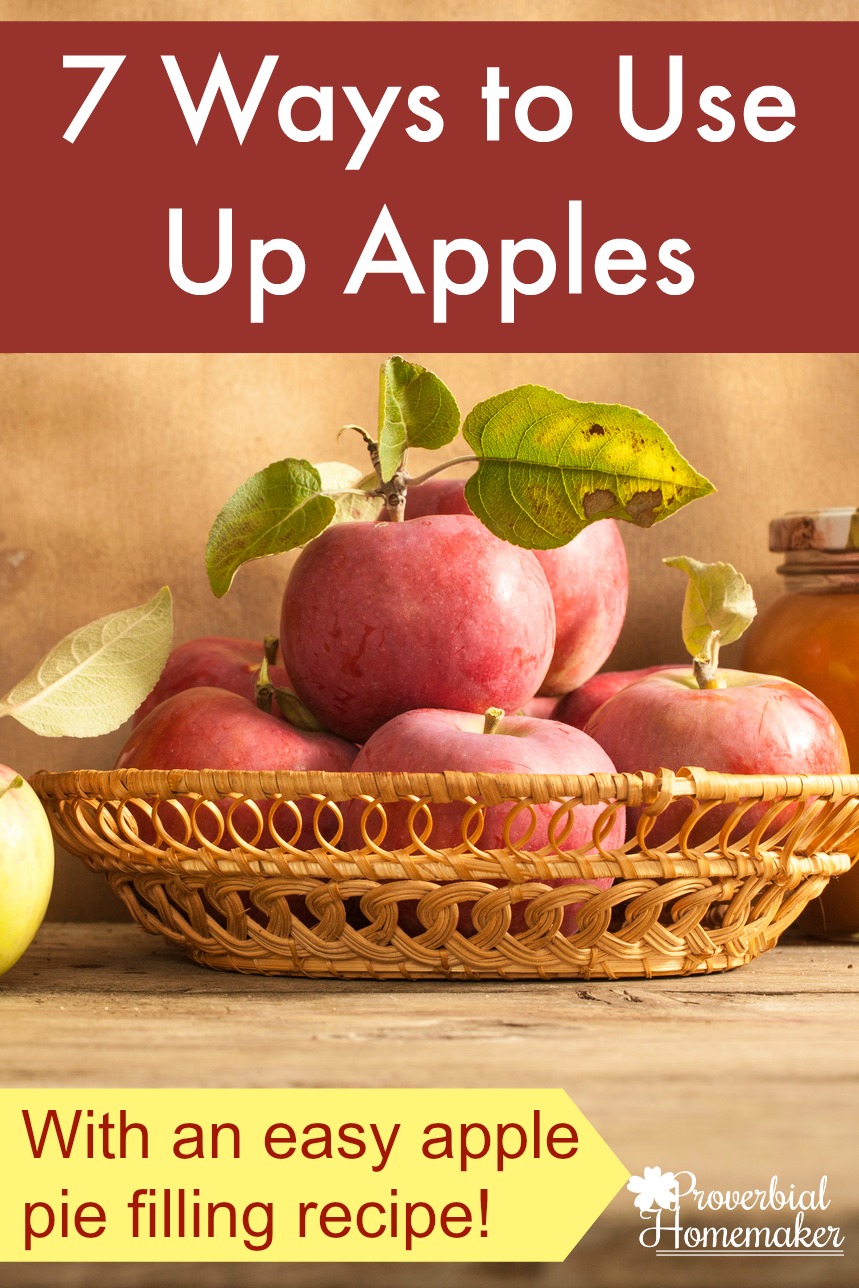 Have a bunch of apples? Find 7 ways to use up apples with tips and recipes, including my favorite apple pie filling recipe that can be used as ice cream topping or syrup, too!