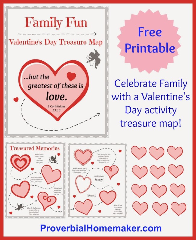 Celebrate Valentine's Day as a family with this awesome printable with activities, menu, and more!