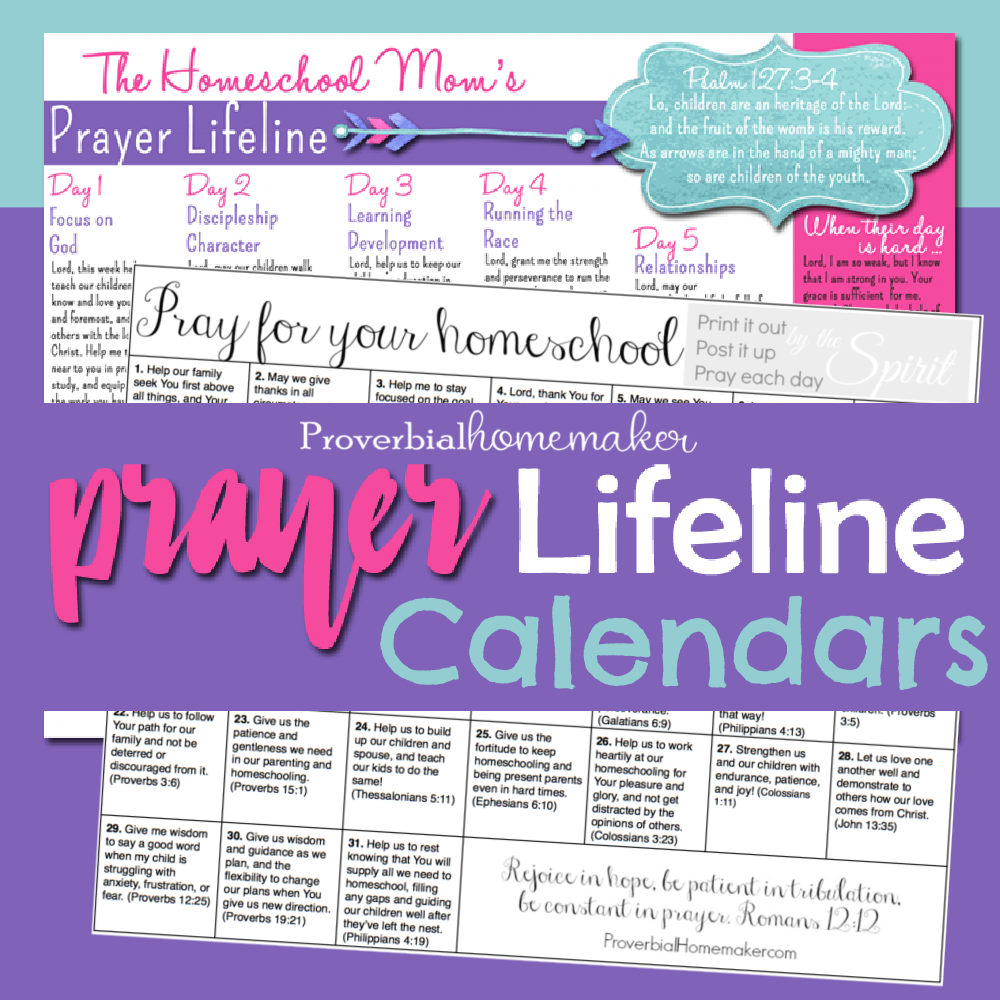 Overwhelmed by homeschooling? Or just want to give it the best shot at success? Cover your homeschool in prayer! These homeschool prayer calendars are the tools that will help you do that consistently. #homeschool #homeschooling #prayer #homeschoolmom