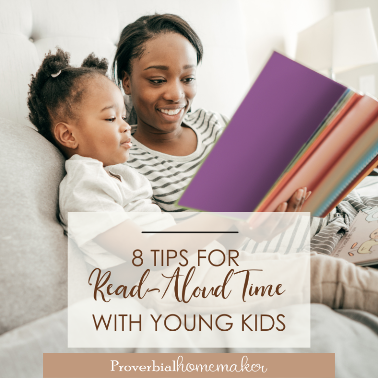 Make read aloud time a fun part of each day! Get 8 tips for successful read aloud time with younger children (toddlers, preschoolers, etc.)