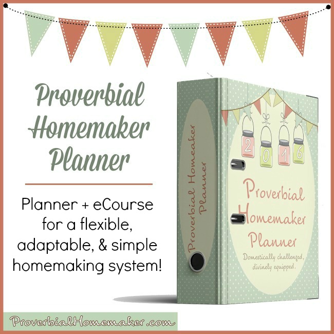 Proverbial Homemaker Planner - A flexible and individualized printable homemaking planner and ecourse!