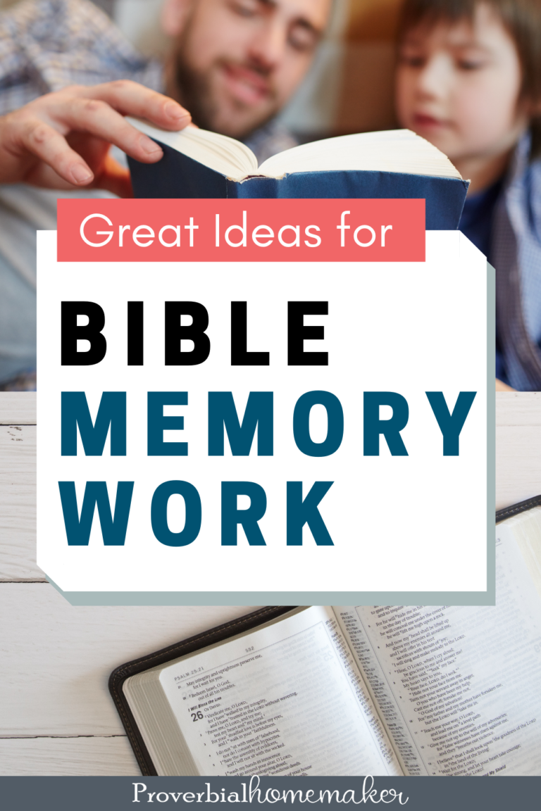 Bible Memory Work Ideas