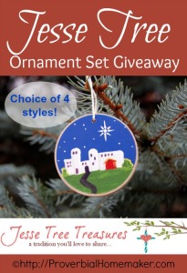 Jesse Tree ornaments giveaway