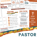 Pray for your pastor and find great ways to bless him with this Pastor Appreciation Printable Pack! Includes pastor appreciation cards with poems, prayer calendars, an "about my pastor" page, and more!