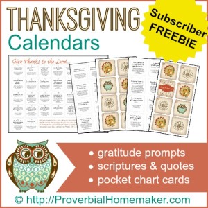 Thanksgiving Calendars Freebie