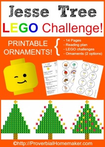 Free printables to start a LEGO Challenge for your Jesse Tree!