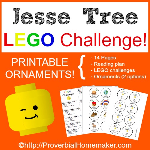 Printables for a LEGO Challenge to use with your Jesse Tree tradition!