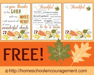 Free printables to focus on thanksgiving
