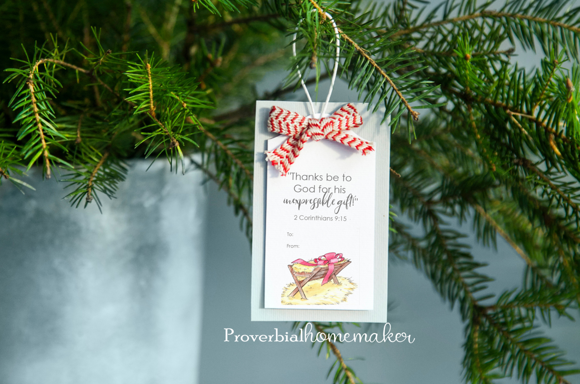 free Scripture printable Christmas gift tags