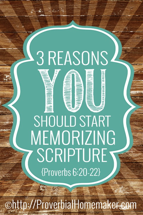 Reasons to memorize scripture