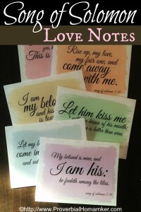Printed and designed cards with envelopes to leave love notes