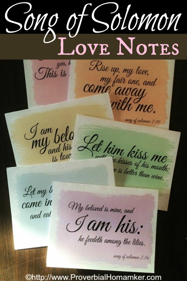 Printed and designed cards with envelopes to leave love notes 