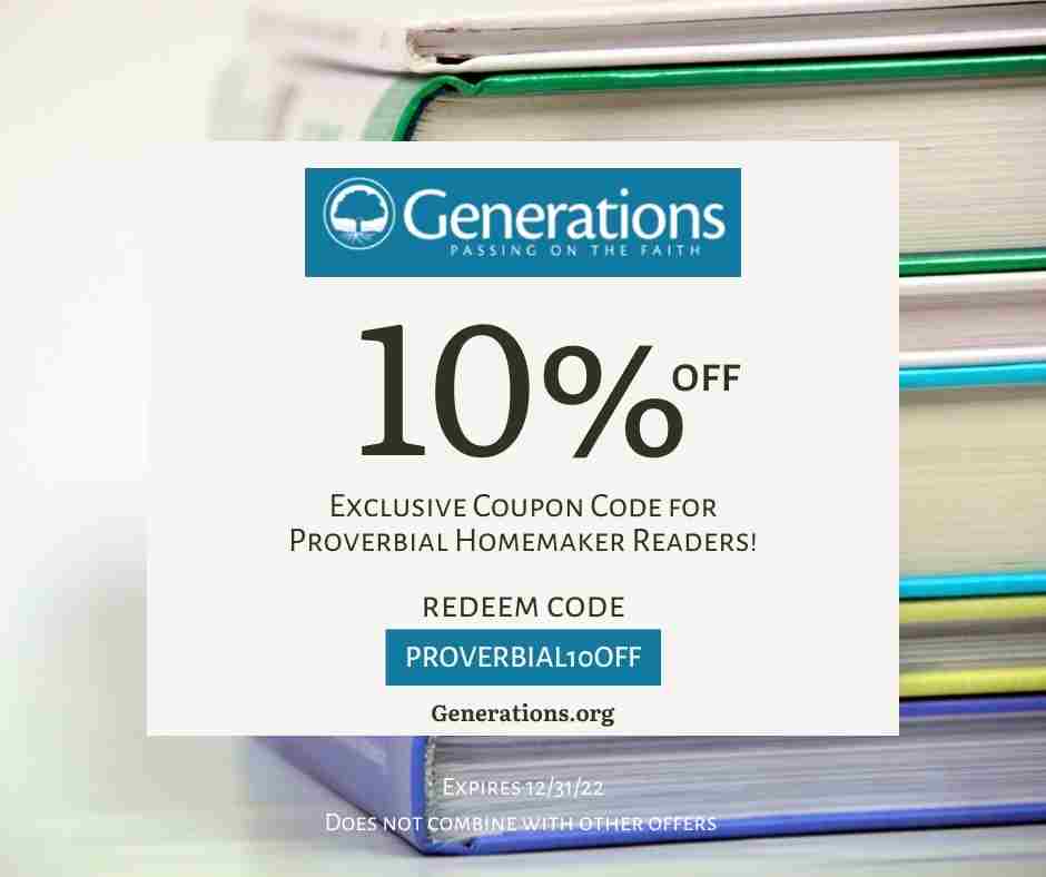 Generations curriculum coupon code