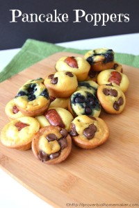Make these fun and easy pancake poppers for a snack or lunch!