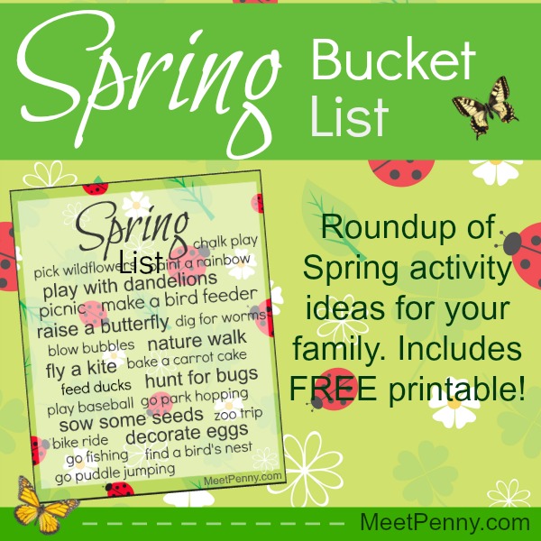 Spring Bucket List Roundup and Printable