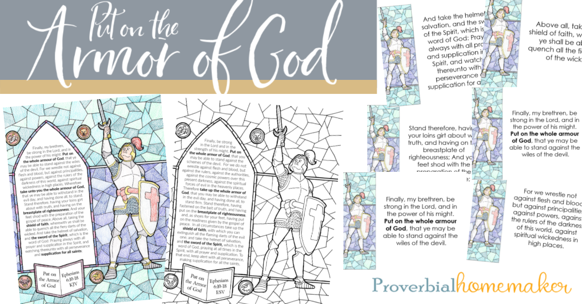 Download this beautifully illustrated armor of God printable pack! Great resource to teach the Scriptures and the armor of God for kids.