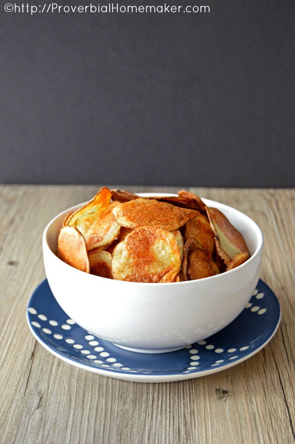 30 Minute Baked Potato Chips | Proverbial Homemaker
