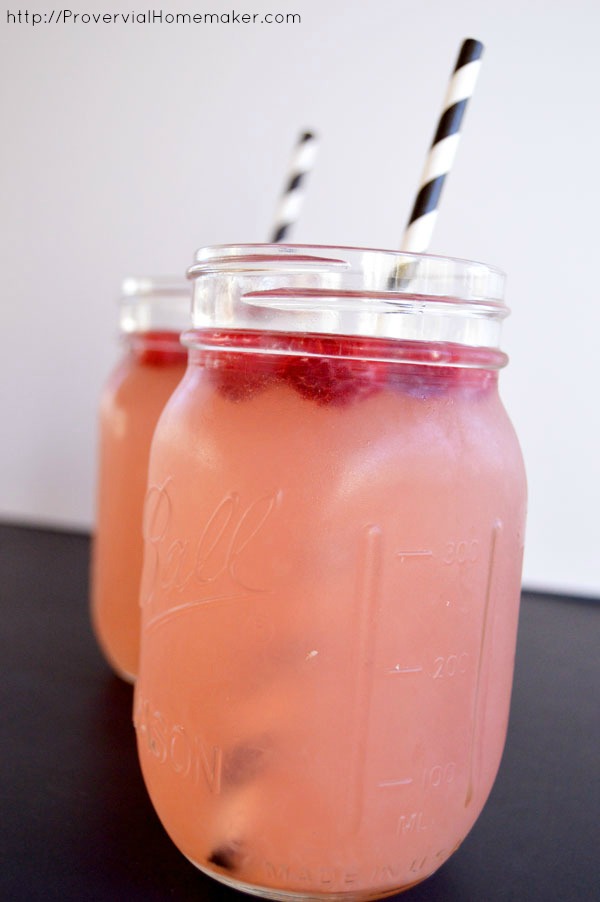 Sparkling raspberry lemonade is the perfect lemonade punch to serve to mom this mother's day