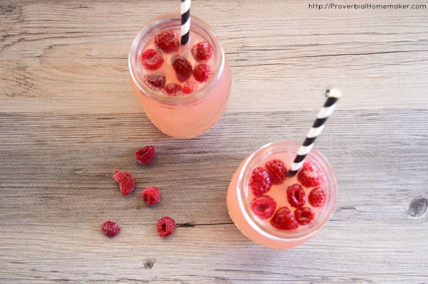 Sparkling raspberry lemonade is the perfect lemonade punch to serve to mom this mother's day