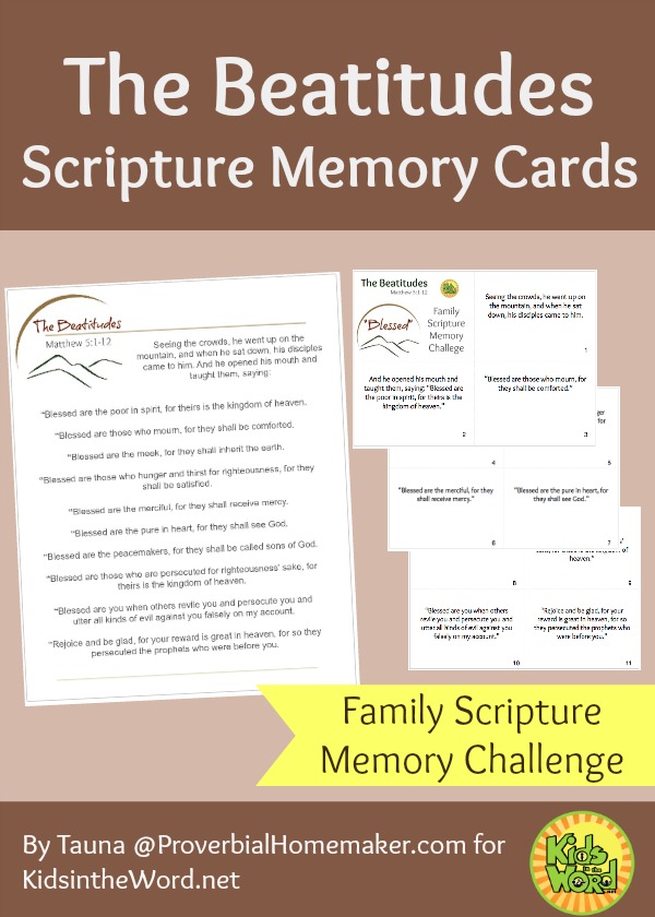 Beatitudes scripture memory cards