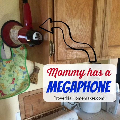 The megaphone is an oddly effective parenting tool!