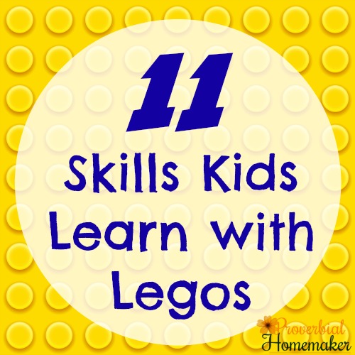 Teach great skills to your kids when they build with Legos and other building toys!