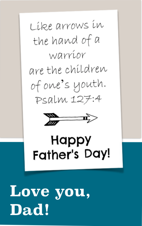 Printable Father's Day Card Psalm 127