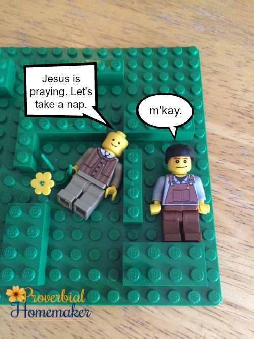 Jesus Prays in Gethsemane - Matthew Lego Challenge Day 17