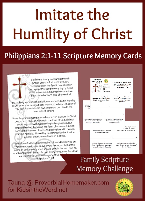 Imitate the Humility of Christ Scripture Memory Cards