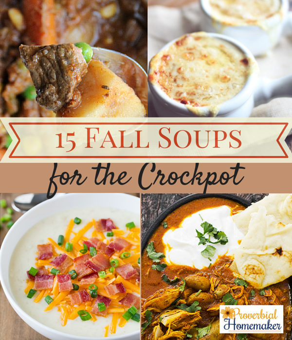15 Fall Soups for the crock pot