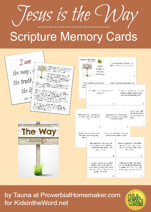 Teach your kids that Jesus is the way with these scripture cards and posters!