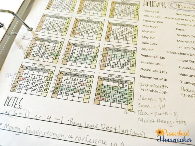 Planning your year round homeschool schedule with a 4-day homeschooling routine