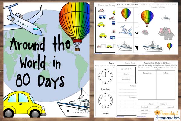 Around the World in 80 Days Unit Study (+ FREE Printable!)