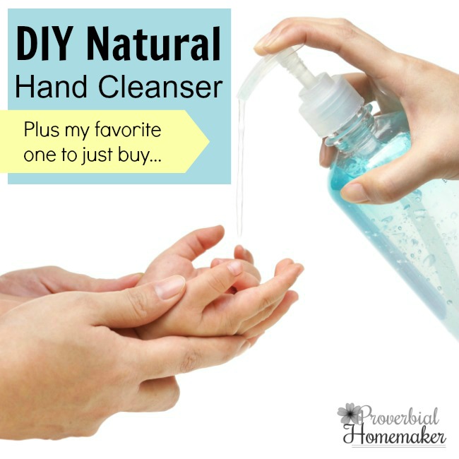 Make this simple DIY Natural Hand Cleanser recipe and keep your family healthy! OR purchase this natural hand sanitizer for a great option too! 