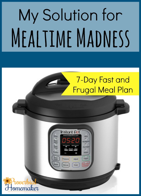 My Solution for Mealtime Madness - Instant Pot Menu Plan and Review