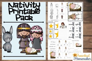 Download this fun nativity printable pack for great Christmas learning activities and a focus on Jesus!