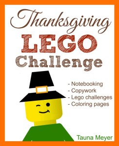 Learn about Thanksgiving with Lego challenges, copywork, notebooking pages, and coloring pages!