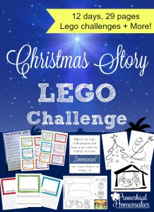 12 days of Lego challenge prompts, coloring pages, memory work, drawing prompts and more! All celebrating the birth of our Savior.