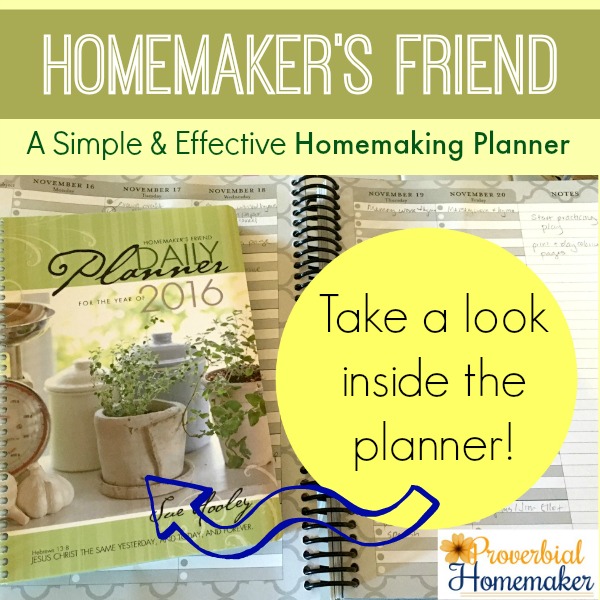 A simple and effective homemaking planner