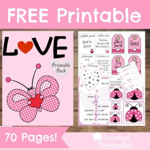 What an adorable scripture-based love printable pack! Perfect for valentine's day or anytime. Love the scriptures!