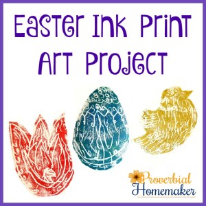 Easter ink print art project - a simple and fun activity for kids!
