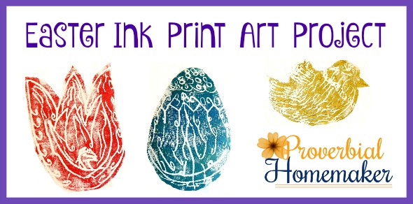 Easter Ink Print Art Project - Proverbial Homemaker