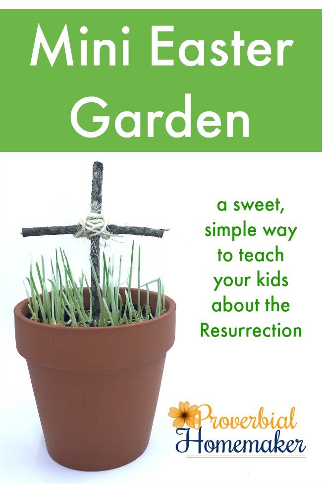 Such a fun twist on this idea! Teach your kids about the resurrection story with a mini Easter garden!