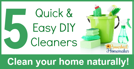 Love these 5 tried and true DIY cleaner recipes for natural household cleaning!