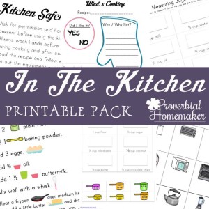 This fun Kids in the Kitchen printable pack will help your kids learn about kitchen safety, tools, measurement, and more! Includes recipes, too!