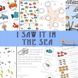 Download this free 70-page printable pack with fun and educational activities all about sea animals!